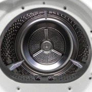 Interior view of a washing machine, dryer. Washing dryer machine inside view of a washer drum
