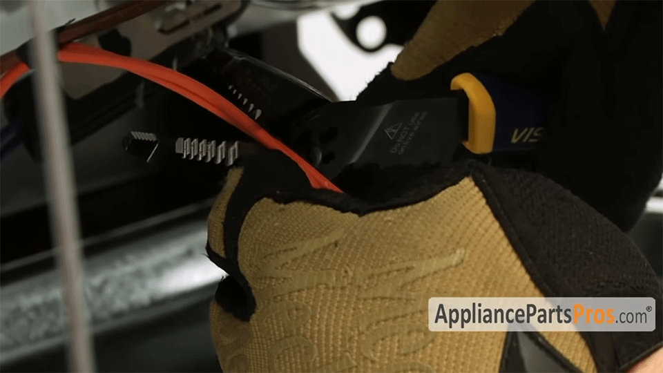 cut the burner receptacle free from the wiring system with your wire cutters/strippers