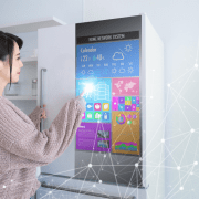 modern touch screen fridge with innovative refrigerator features