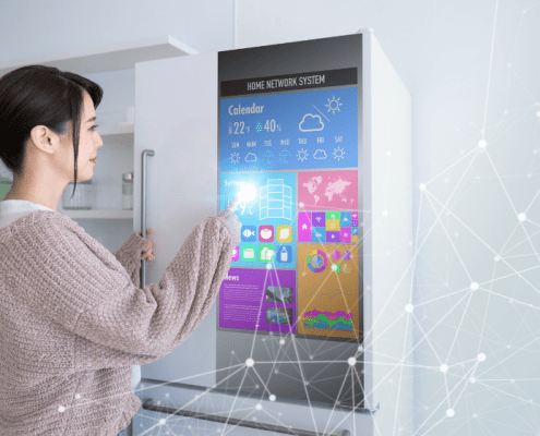 modern touch screen fridge with innovative refrigerator features