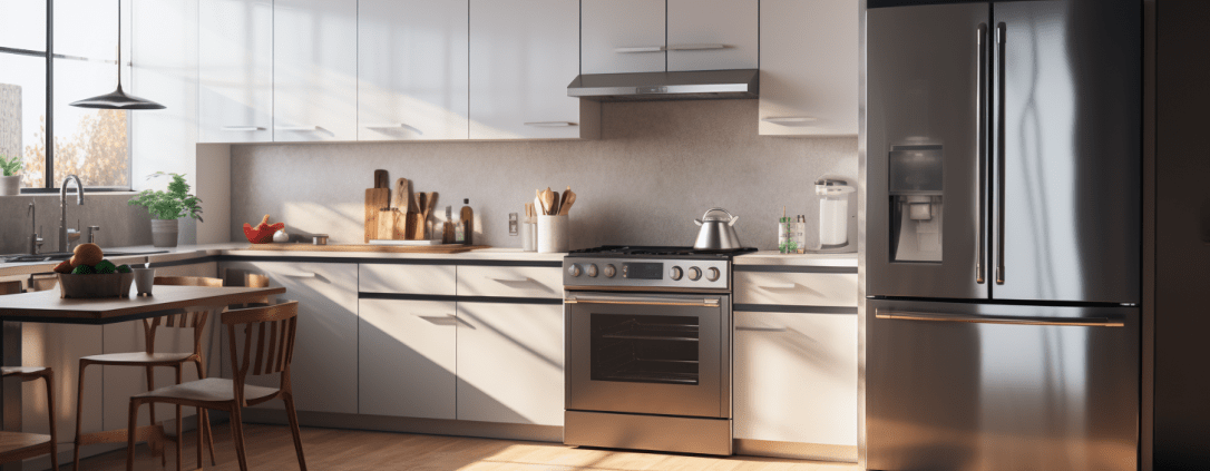 Image of a kitchen with appliances. They have been taken care of to extend the lifespan of appliances