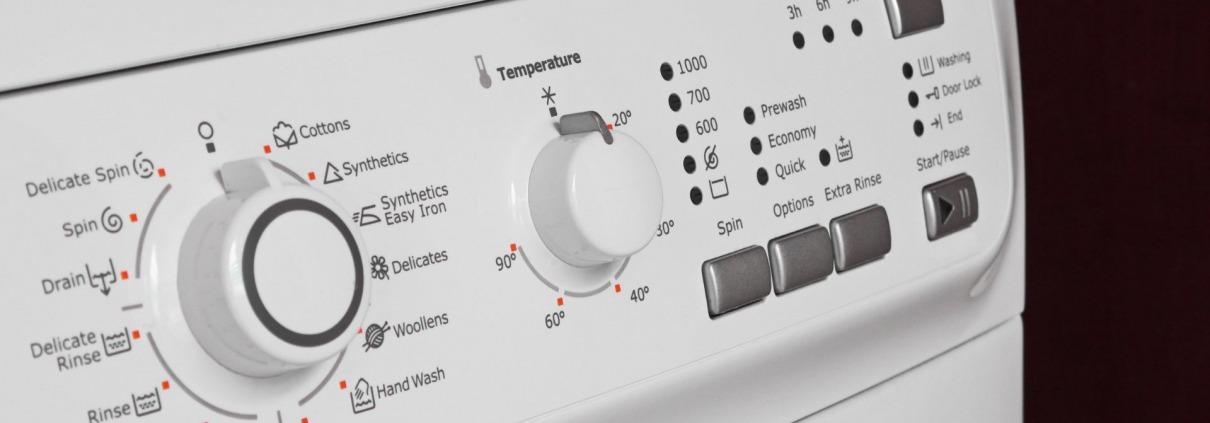 washing machine controls and dials