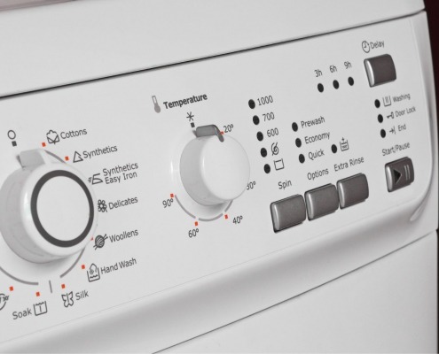 washing machine controls and dials