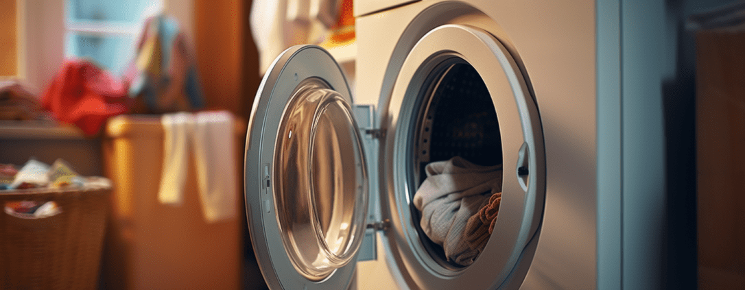 Photo of a dryer witha drum that does not turn