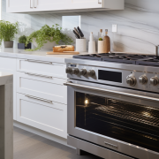 Stainless steel oven in a kitchen after fixing the Whirlpool Oven F5 Code