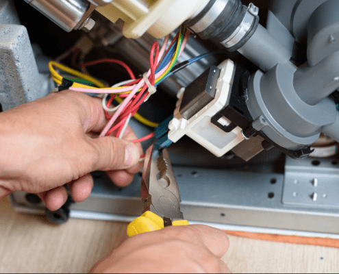 Working on replacing a Dishwasher Circulation Pump Motor