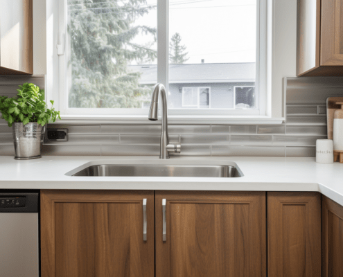 Dishwasher in a kitchen after fixing Error Code F33