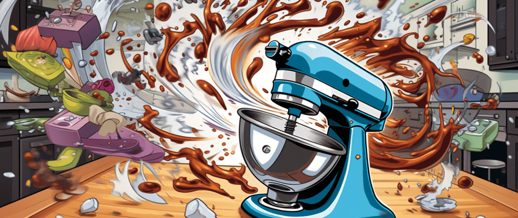 kitchenaid mixer stuck a high speed