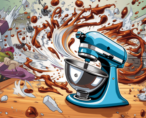 kitchenaid mixer stuck a high speed
