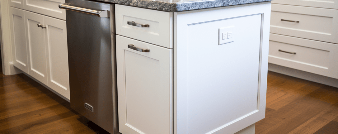 trash compactor in a kitchen