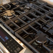 top of empty range in kitchen