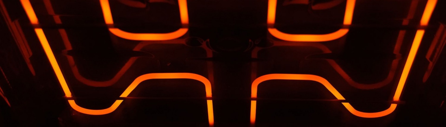 heating element glowing in oven
