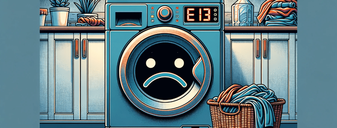 comic of a sick washer displaying a Bosch Dryer E13 Error Code