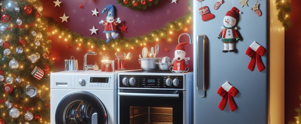 appliances decorated for christmas