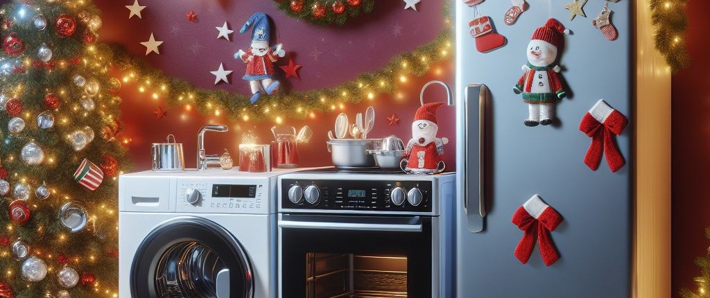 appliances decorated for christmas