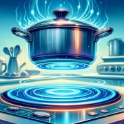 illustration of an induction cooking pot hovering over an induction cooker v2