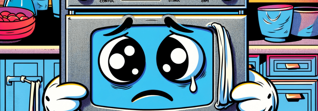 illustration of an oven with a tE error code