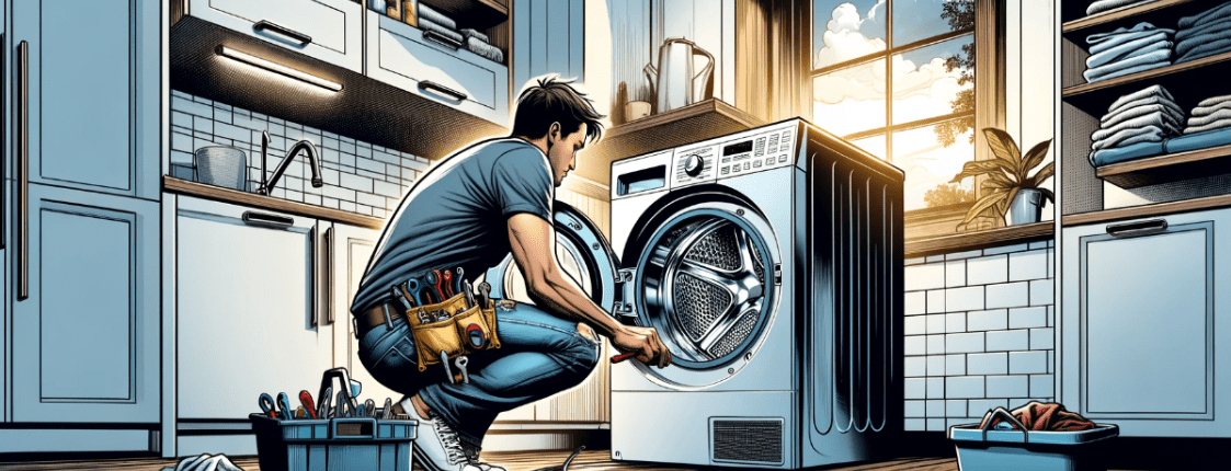 illustration of someone replacing a dryer high limit thermostat