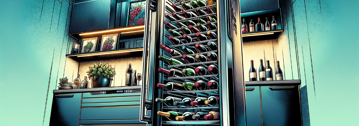 wine refrigerator illustration