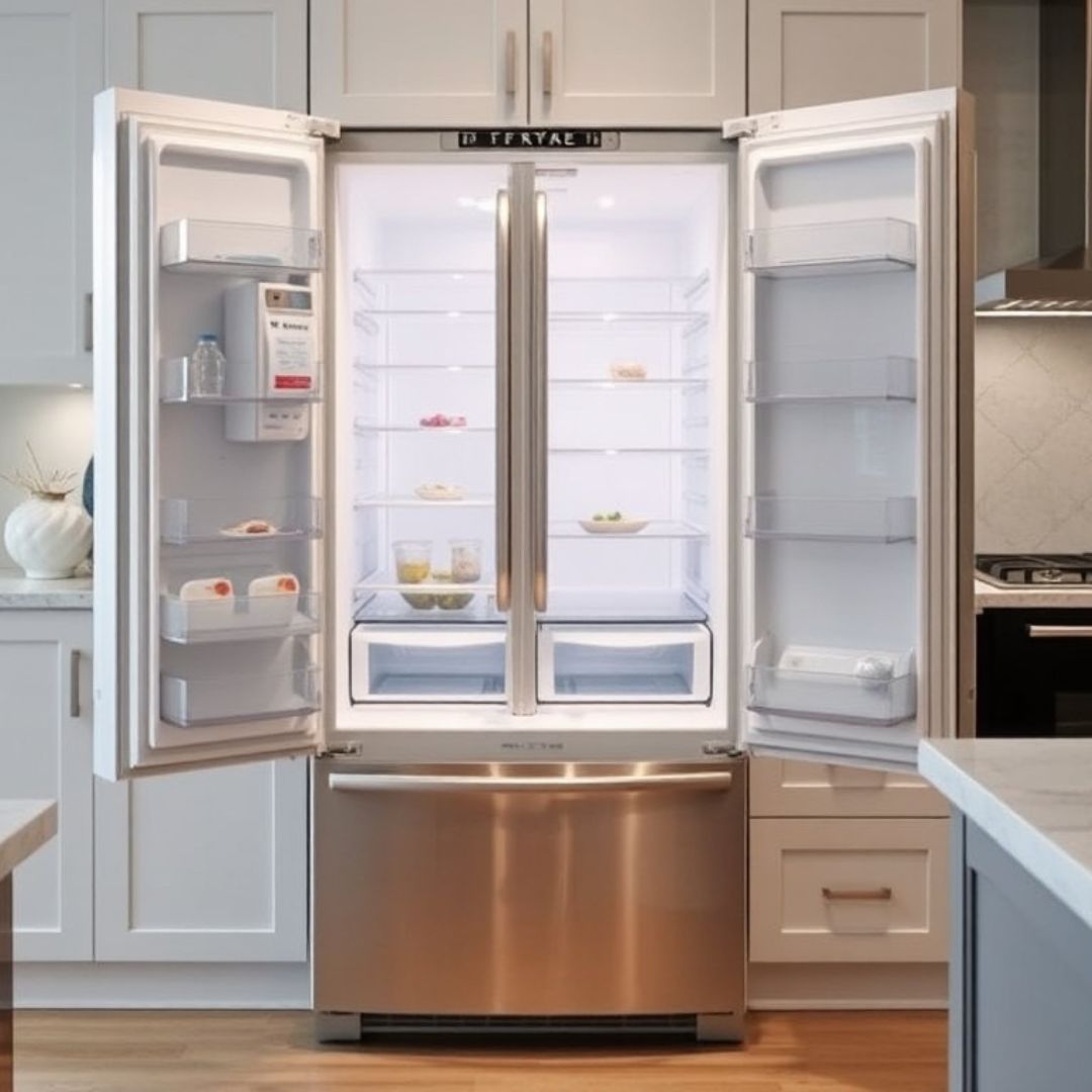 Flipper mullion on a Whirlpoolbuilt Frenchdoor refrigerator isn’t