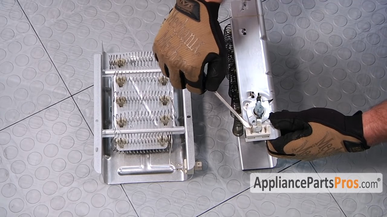 Matt with AppliancePartsPros replacing a whirlpool dryer heating element