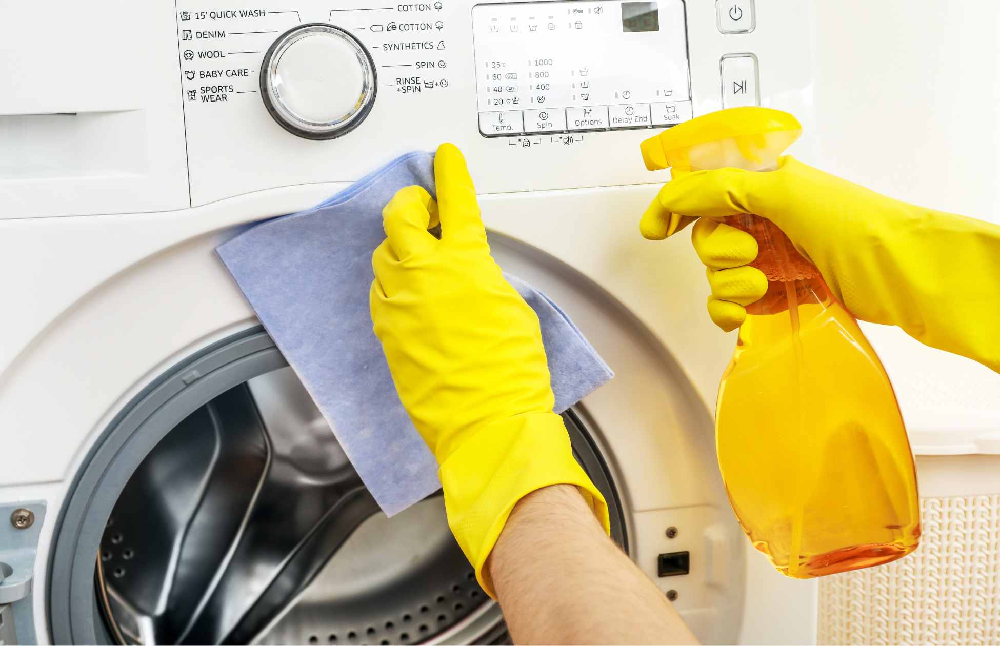 Cleaning washer to prevent mold