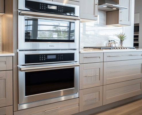 Double oven in a kitchen after fixing the F46 Bosch Oven Error Code