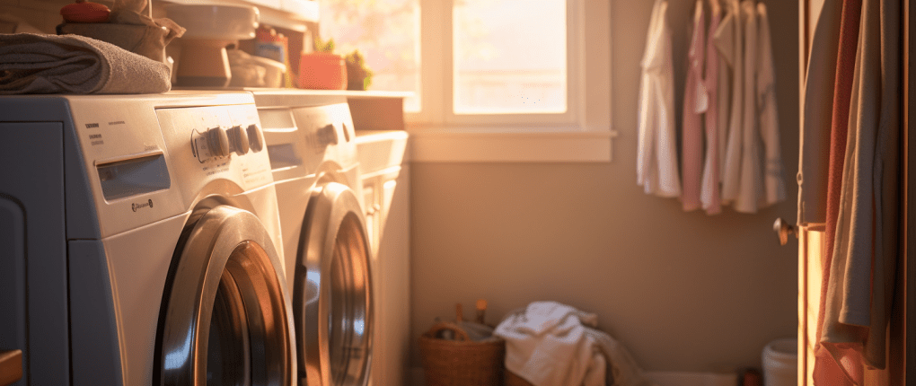 Laundry Room with a noisy dryer Laundry Room with a noisy dryer