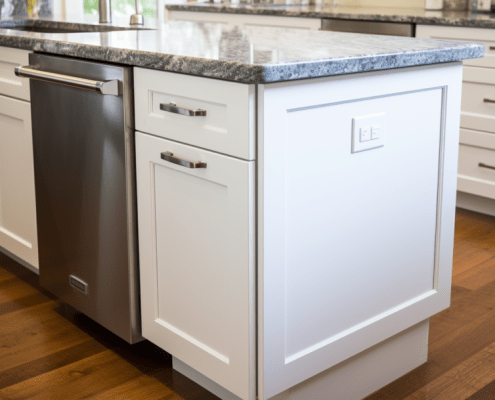 trash compactor in a kitchen