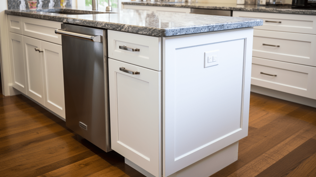 trash compactor in a kitchen
