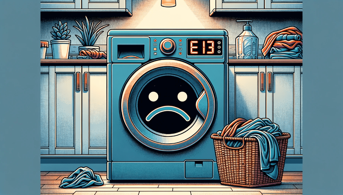 comic of a sick washer displaying a Bosch Dryer E13 Error Code
