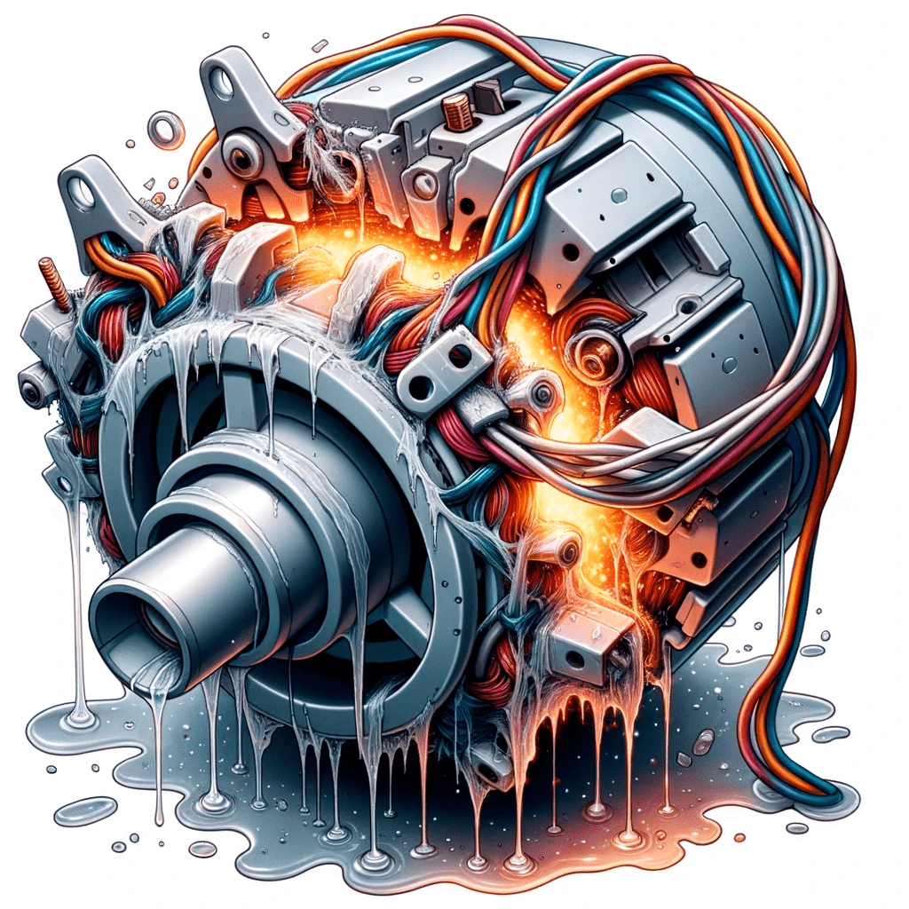 illustration of a bad washer motor