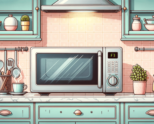 illustration of a microwave showing a F3 GE microwave error