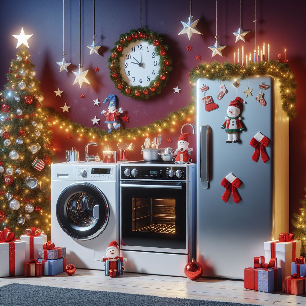 appliances decorated for christmas