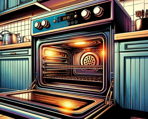 Illustration of a Thermadore oven after descaling