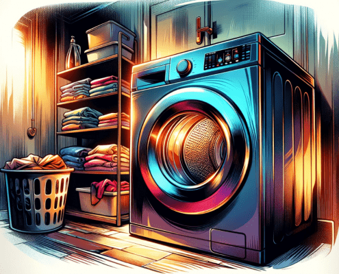 Illustration of a dryer after fixing the belt switch
